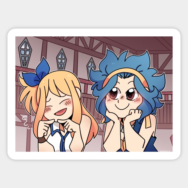 Levy and Lucy Sticker by Dragnoodles